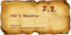 Pál Ninetta névjegykártya